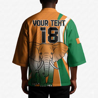 Custom Ivory Coast Football Kimono Les Elephants Spirit - Wonder Print Shop