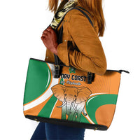 Ivory Coast Football Leather Tote Bag Les Elephants Spirit - Wonder Print Shop