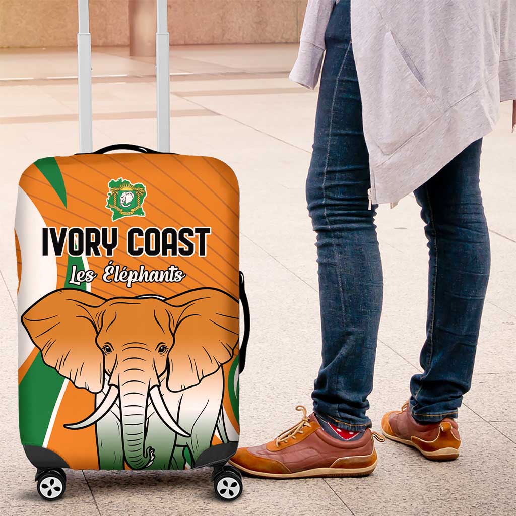 Ivory Coast Football Luggage Cover Les Elephants Spirit - Wonder Print Shop