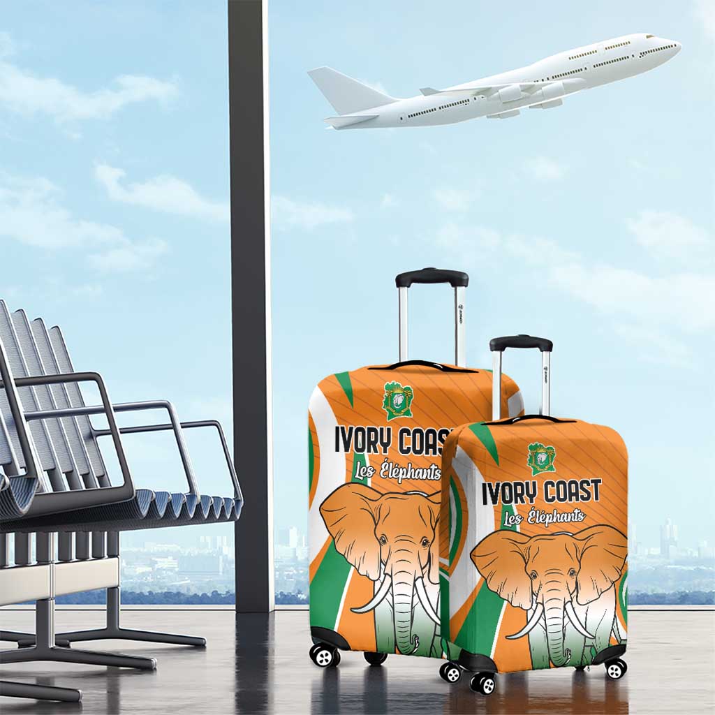 Ivory Coast Football Luggage Cover Les Elephants Spirit - Wonder Print Shop