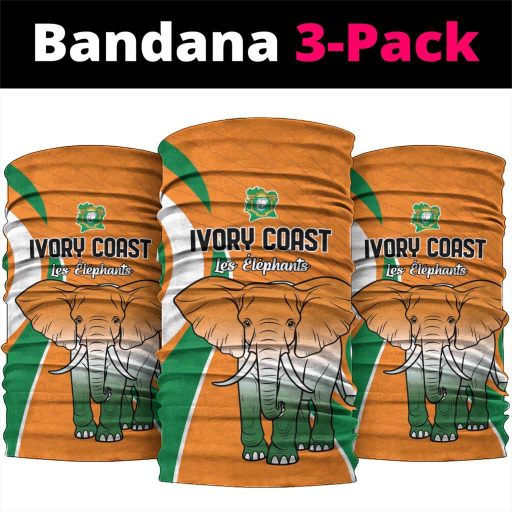 Ivory Coast Football Neck Gaiter Les Elephants Spirit - Wonder Print Shop