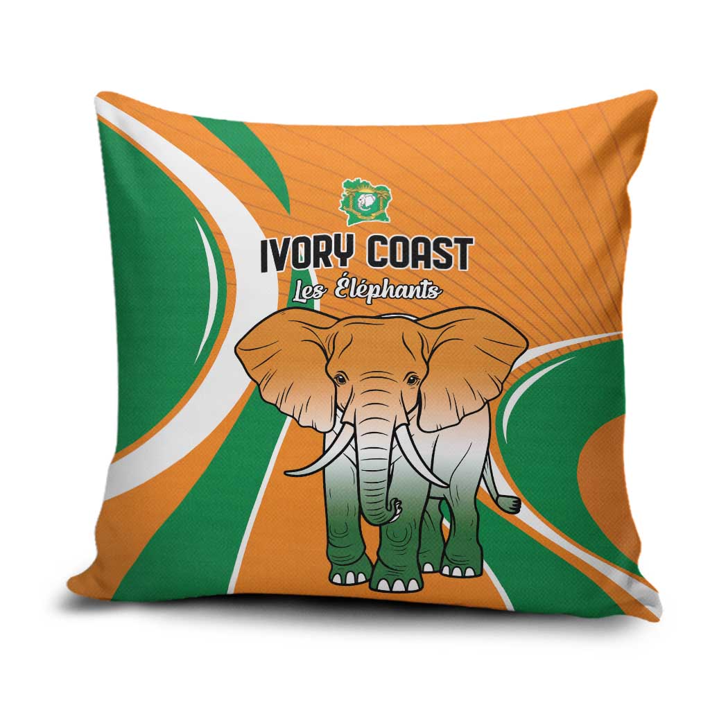 Ivory Coast Football Pillow Cover Les Elephants Spirit - Wonder Print Shop