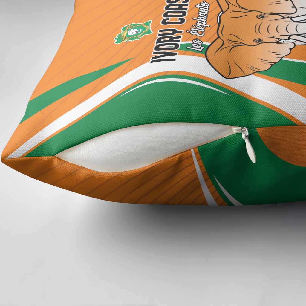 Ivory Coast Football Pillow Cover Les Elephants Spirit - Wonder Print Shop
