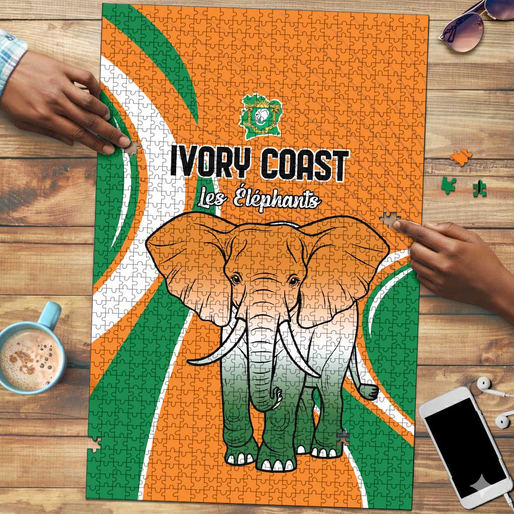 Ivory Coast Football Puzzle Les Elephants Spirit - Wonder Print Shop