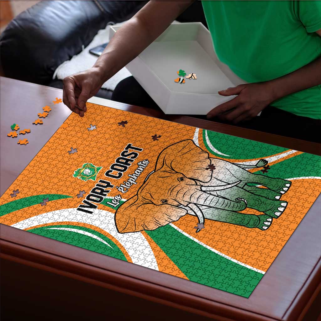 Ivory Coast Football Puzzle Les Elephants Spirit - Wonder Print Shop