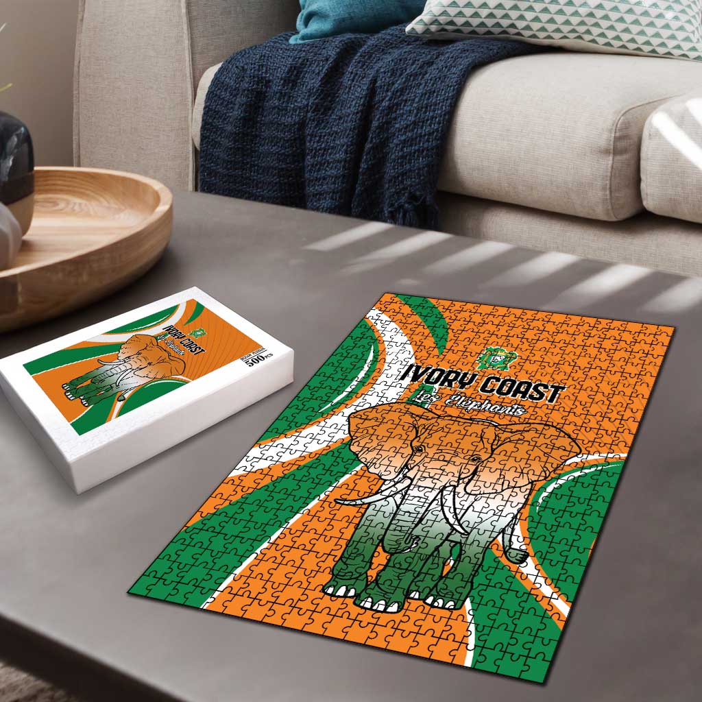 Ivory Coast Football Puzzle Les Elephants Spirit - Wonder Print Shop