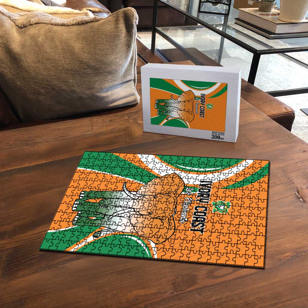 Ivory Coast Football Puzzle Les Elephants Spirit - Wonder Print Shop