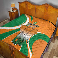Ivory Coast Football Quilt Les Elephants Spirit - Wonder Print Shop