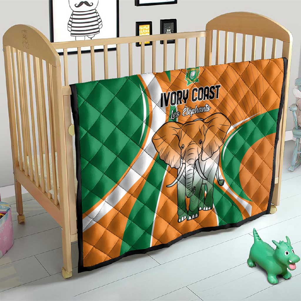 Ivory Coast Football Quilt Les Elephants Spirit - Wonder Print Shop