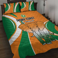 Ivory Coast Football Quilt Bed Set Les Elephants Spirit - Wonder Print Shop