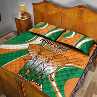 Ivory Coast Football Quilt Bed Set Les Elephants Spirit - Wonder Print Shop