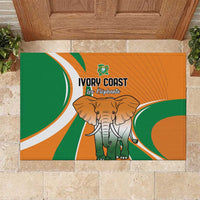 Ivory Coast Football Rubber Doormat Les Elephants Spirit - Wonder Print Shop