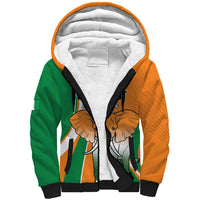 Custom Ivory Coast Football Sherpa Hoodie Les Elephants Spirit - Wonder Print Shop