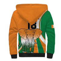 Custom Ivory Coast Football Sherpa Hoodie Les Elephants Spirit - Wonder Print Shop