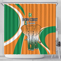 Ivory Coast Football Shower Curtain Les Elephants Spirit - Wonder Print Shop