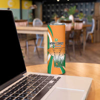 Custom Ivory Coast Football Skinny Tumbler Les Elephants Spirit - Wonder Print Shop