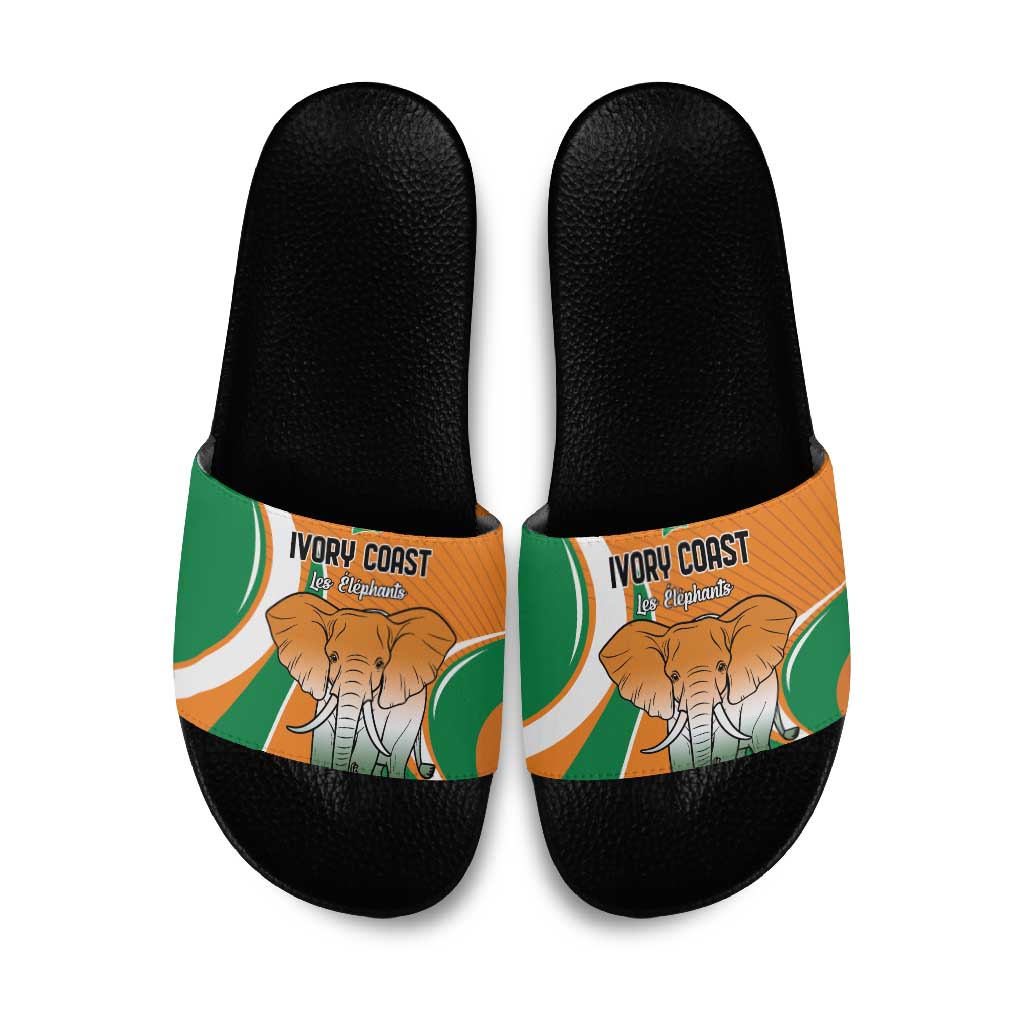 Ivory Coast Football Slide Sandals Les Elephants Spirit - Wonder Print Shop