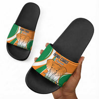 Ivory Coast Football Slide Sandals Les Elephants Spirit - Wonder Print Shop