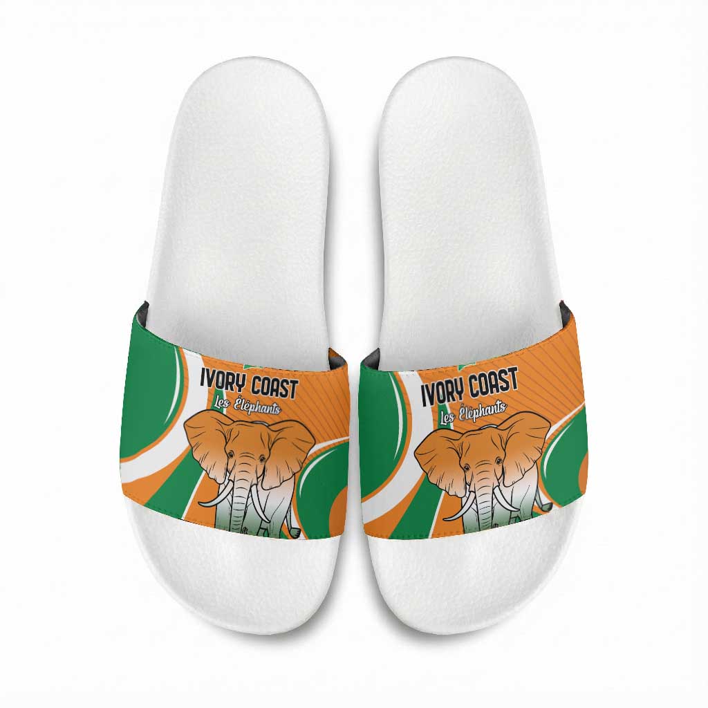 Ivory Coast Football Slide Sandals Les Elephants Spirit - Wonder Print Shop