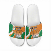 Ivory Coast Football Slide Sandals Les Elephants Spirit - Wonder Print Shop