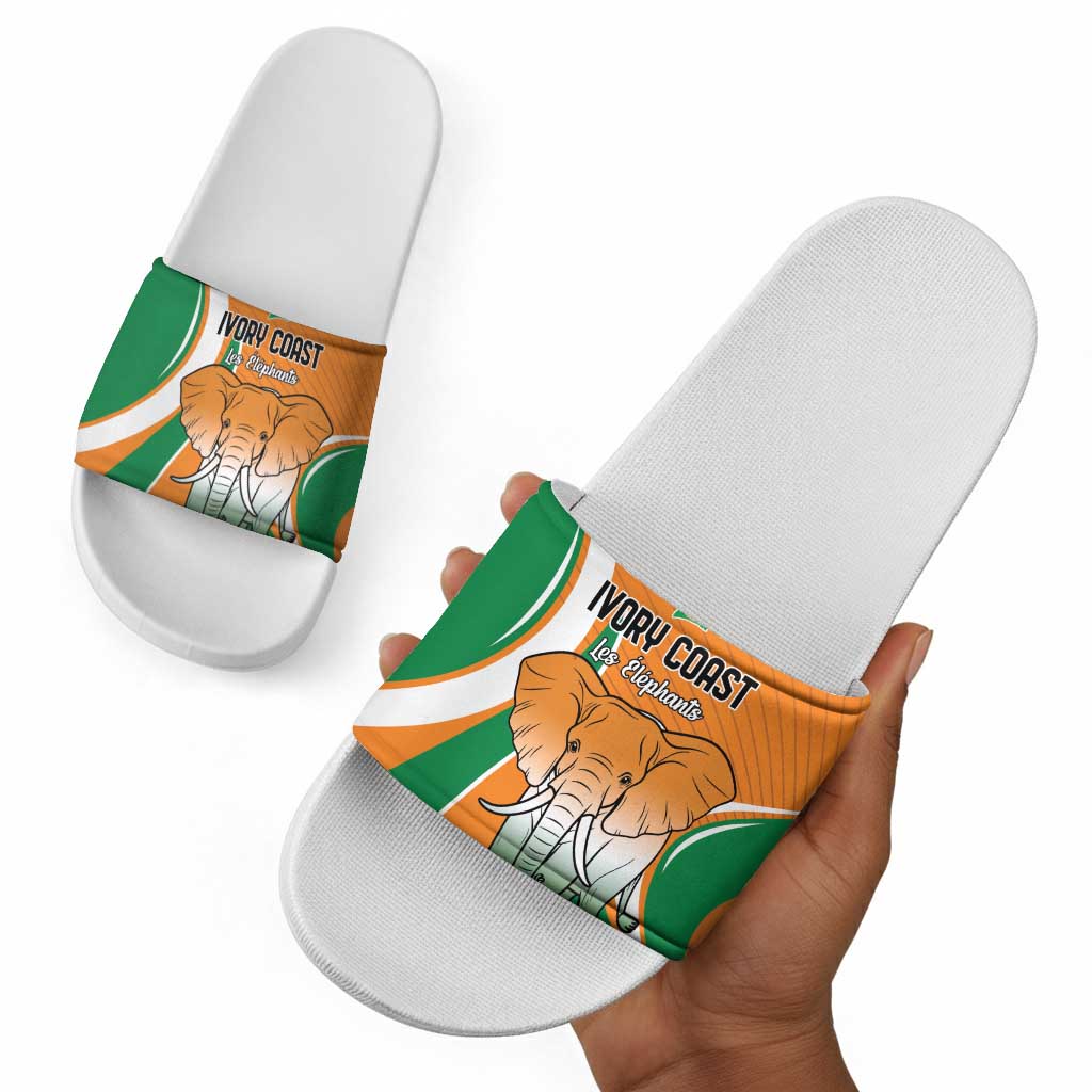 Ivory Coast Football Slide Sandals Les Elephants Spirit - Wonder Print Shop