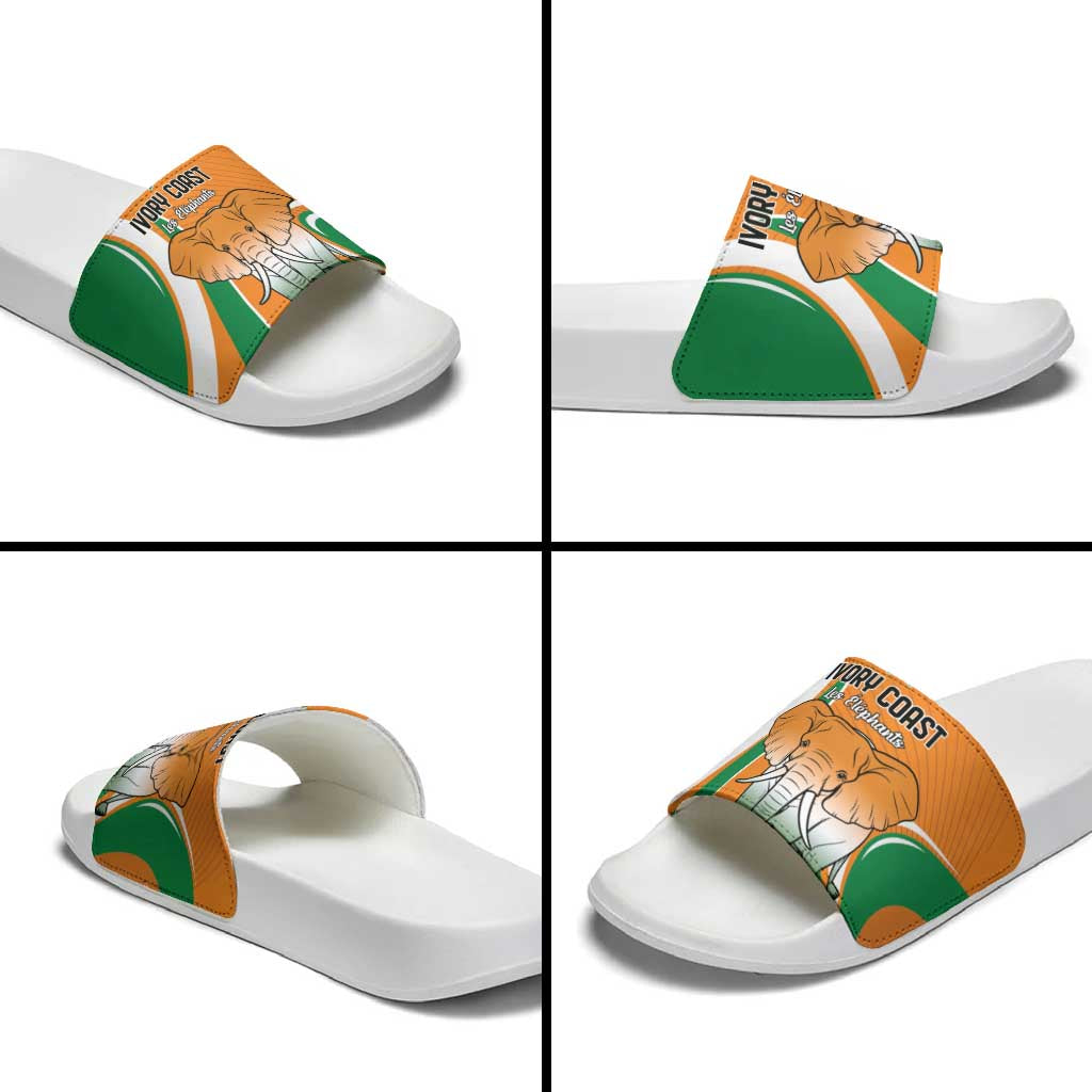 Ivory Coast Football Slide Sandals Les Elephants Spirit - Wonder Print Shop