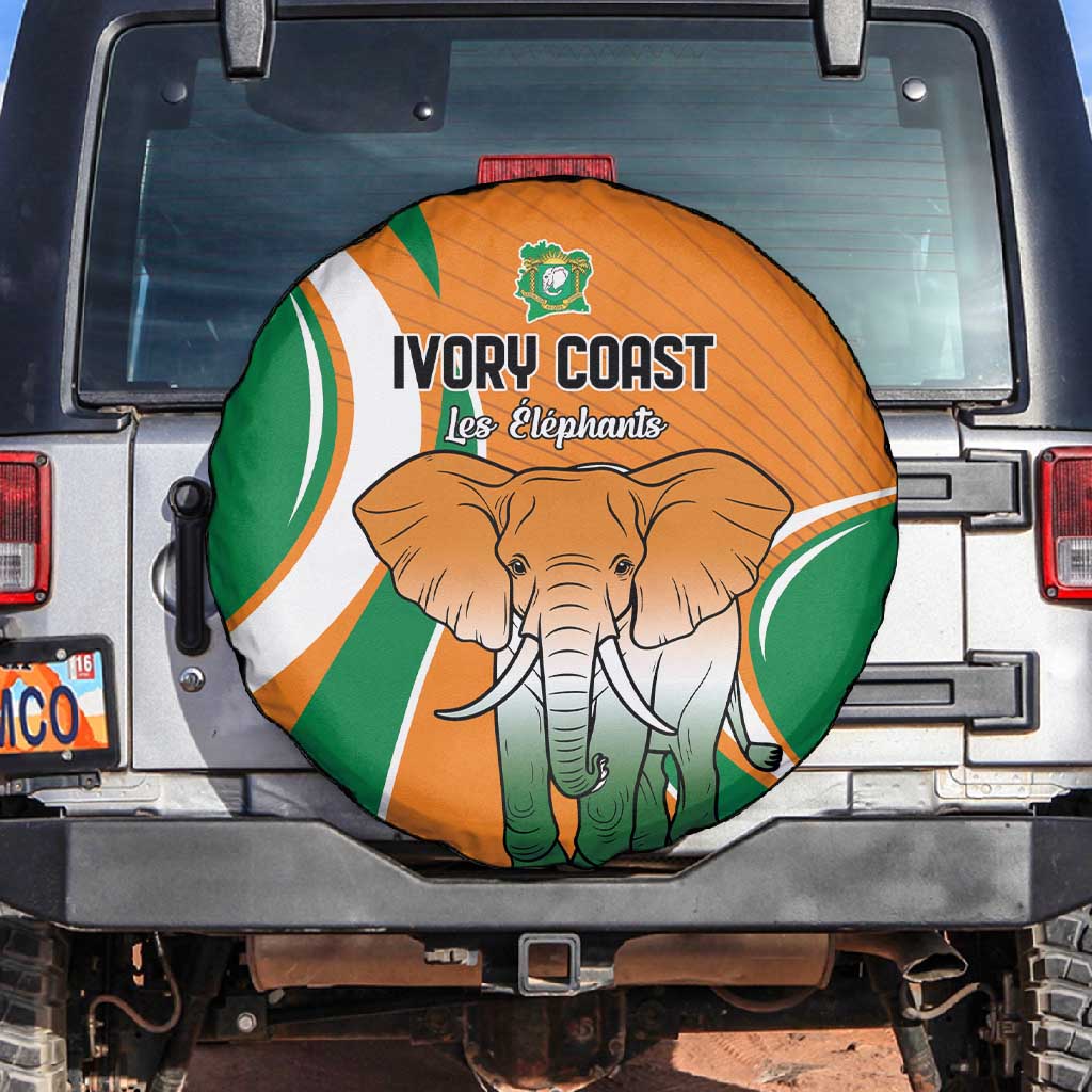 Ivory Coast Football Spare Tire Cover Les Elephants Spirit - Wonder Print Shop