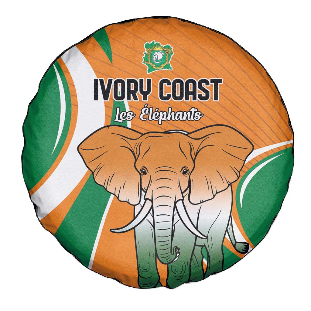 Ivory Coast Football Spare Tire Cover Les Elephants Spirit - Wonder Print Shop