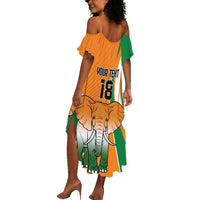 Custom Ivory Coast Football Summer Maxi Dress Les Elephants Spirit LT18