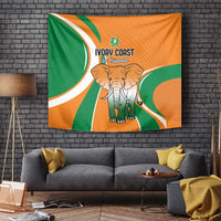 Ivory Coast Football Tapestry Les Elephants Spirit - Wonder Print Shop