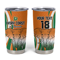Custom Ivory Coast Football Tumbler Cup Les Elephants Spirit - Wonder Print Shop