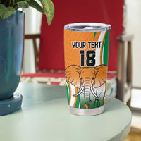 Custom Ivory Coast Football Tumbler Cup Les Elephants Spirit - Wonder Print Shop