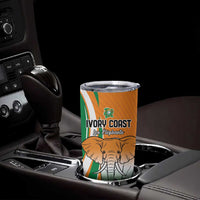 Custom Ivory Coast Football Tumbler Cup Les Elephants Spirit - Wonder Print Shop