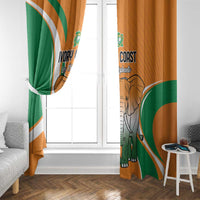 Ivory Coast Football Window Curtain Les Elephants Spirit - Wonder Print Shop