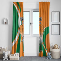 Ivory Coast Football Window Curtain Les Elephants Spirit - Wonder Print Shop