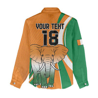 Custom Ivory Coast Football Women Casual Shirt Les Elephants Spirit - Wonder Print Shop