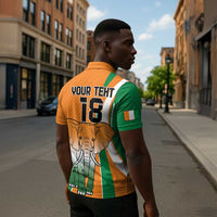 Custom Ivory Coast Football Zipper Polo Shirt Les Elephants Spirit - Wonder Print Shop