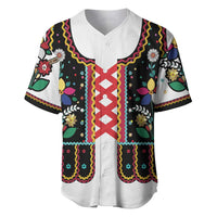 Vintage Polish Gorsecik Baseball Jersey Slavic Floral Folk Art