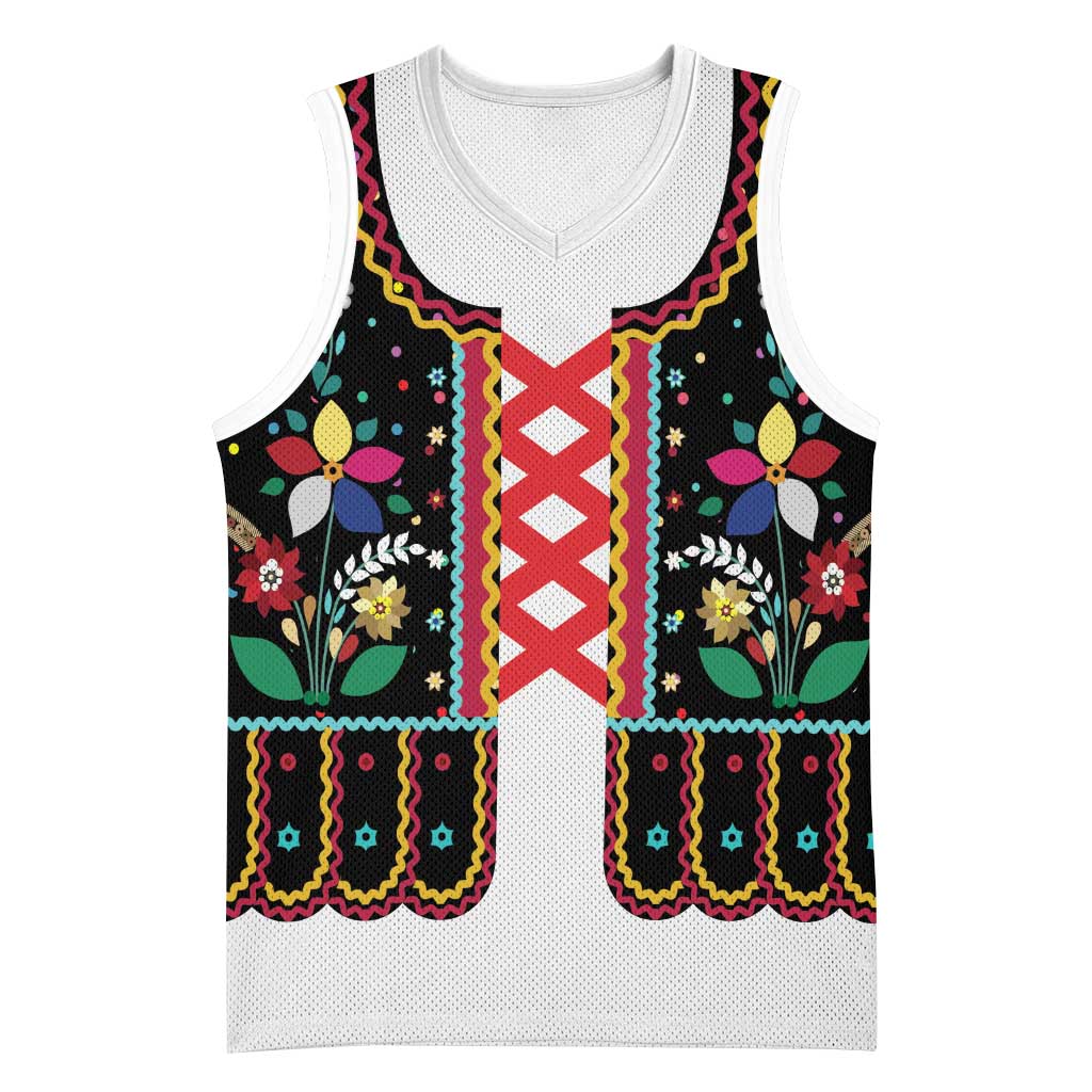 Vintage Polish Gorsecik Basketball Jersey Slavic Floral Folk Art