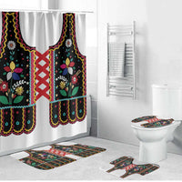 Vintage Polish Gorsecik Bathroom Set Slavic Floral Folk Art