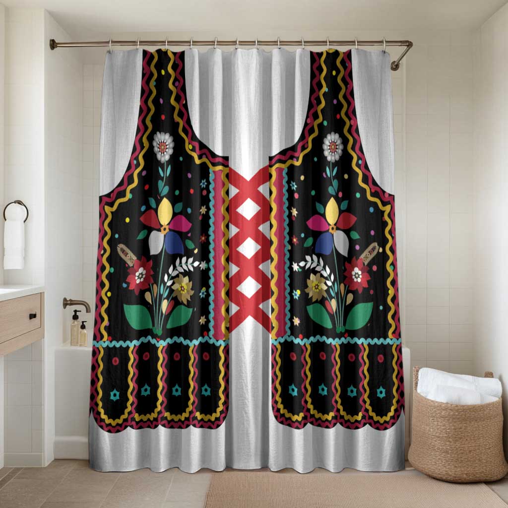 Vintage Polish Gorsecik Bathroom Set Slavic Floral Folk Art