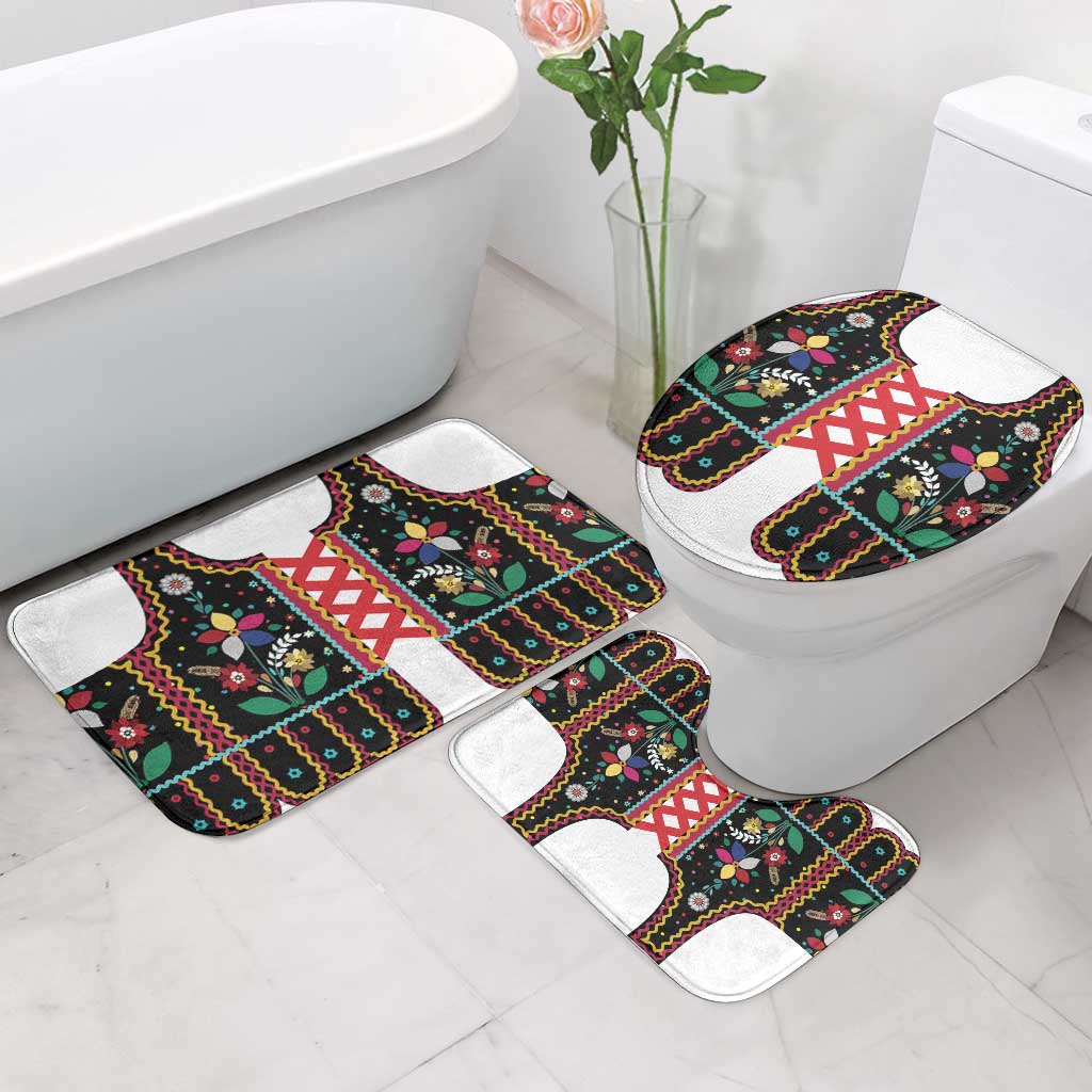 Vintage Polish Gorsecik Bathroom Set Slavic Floral Folk Art