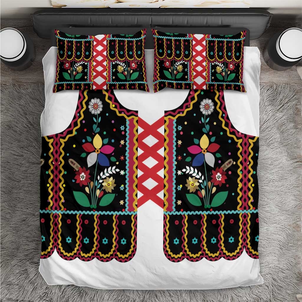 Vintage Polish Gorsecik Bedding Set Slavic Floral Folk Art