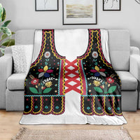 Vintage Polish Gorsecik Blanket Slavic Floral Folk Art