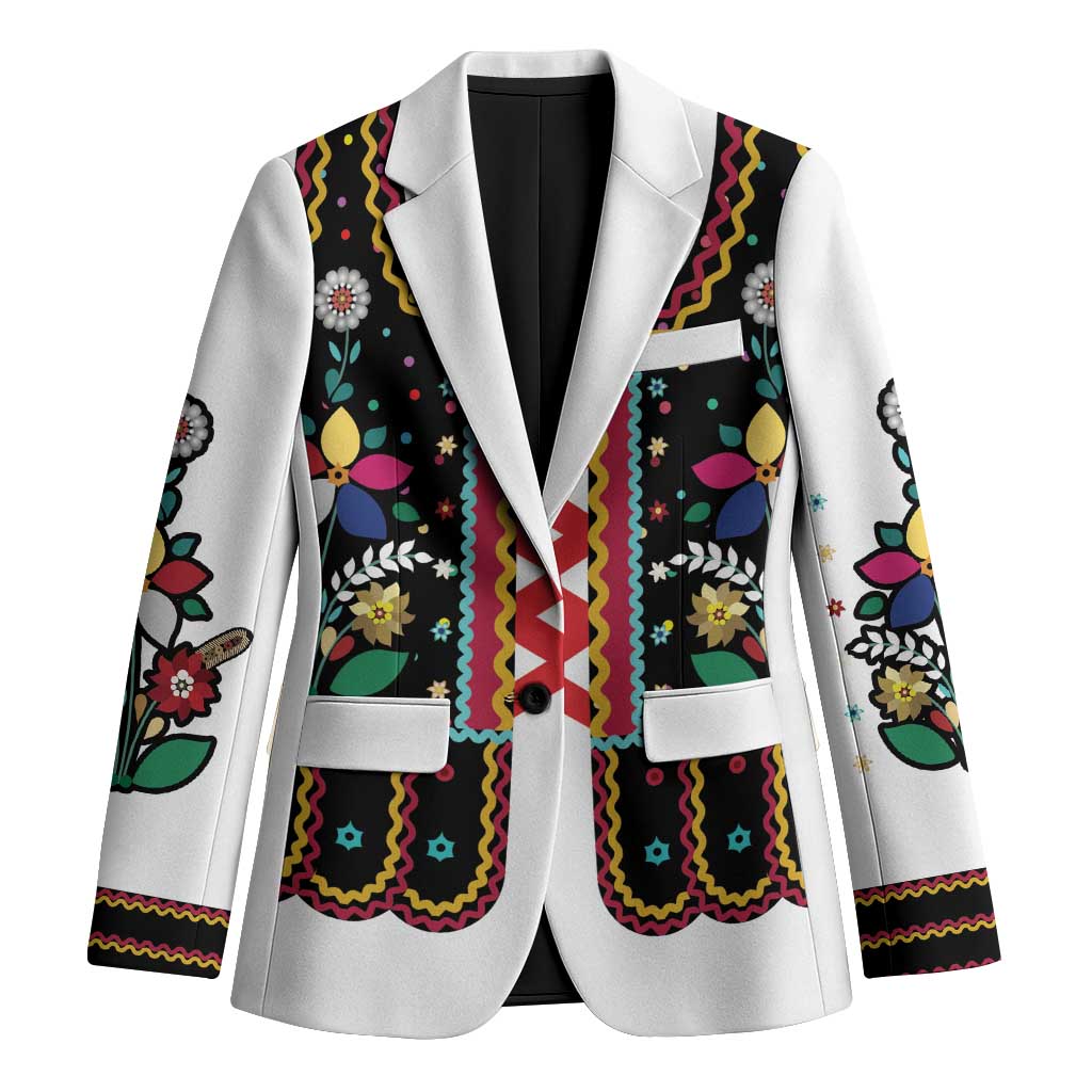 Vintage Polish Gorsecik Blazer Slavic Floral Folk Art