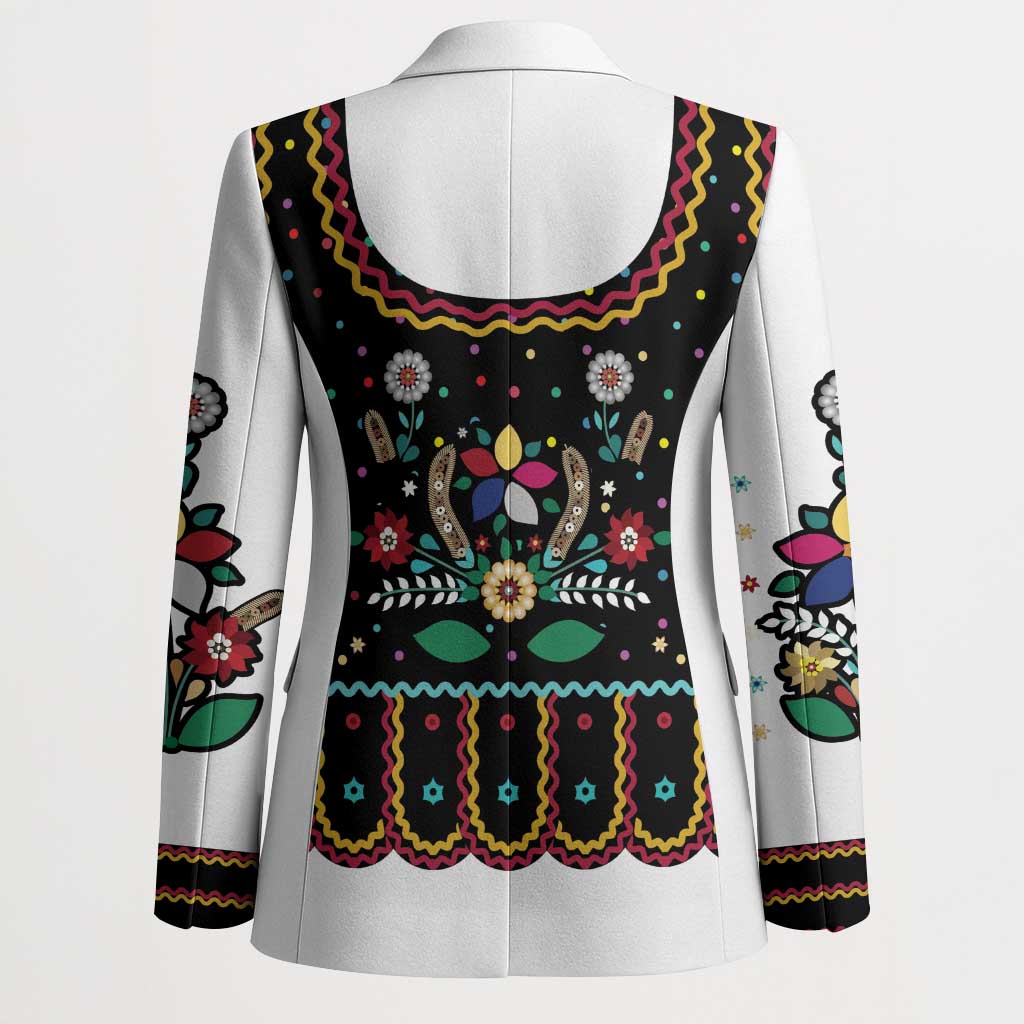 Vintage Polish Gorsecik Blazer Slavic Floral Folk Art