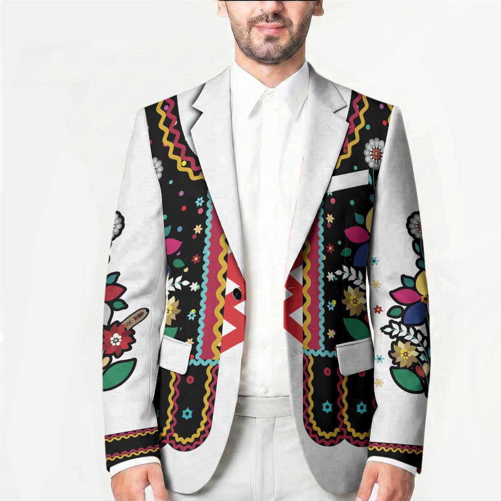 Vintage Polish Gorsecik Blazer Slavic Floral Folk Art
