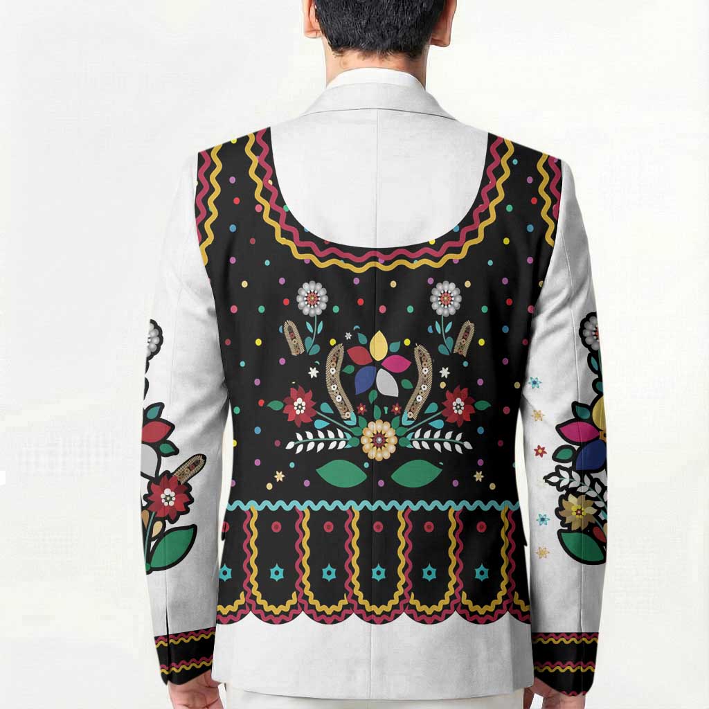 Vintage Polish Gorsecik Blazer Slavic Floral Folk Art