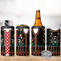 Vintage Polish Gorsecik 4 in 1 Can Cooler Tumbler Slavic Floral Folk Art