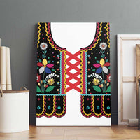 Vintage Polish Gorsecik Canvas Wall Art Slavic Floral Folk Art